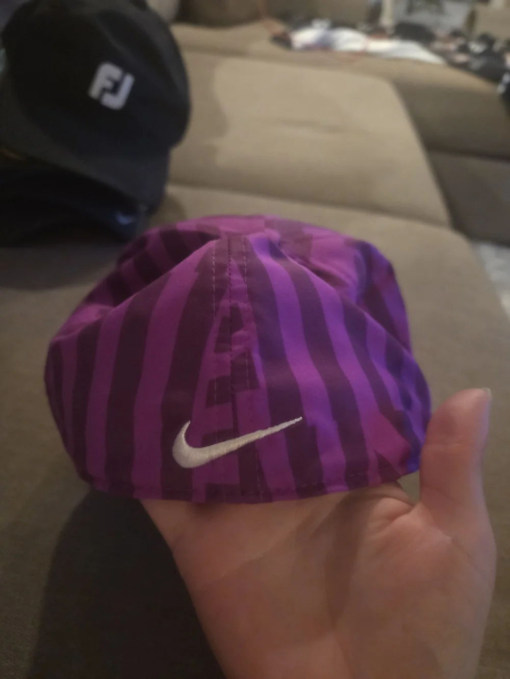 Nike Purple Geometric Swoosh Golf Hat